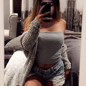 stripe brandy melville tube top